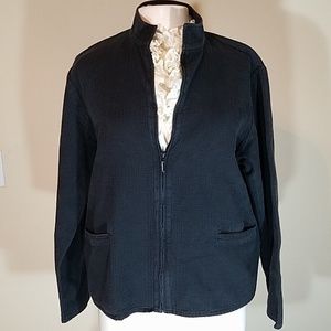Eileen Fisher Cotton zip front Jacket size Med